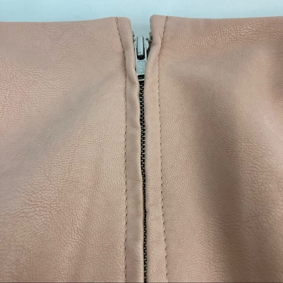 FREE PEOPLE Modern Femme Vegan Mini Skirt in Nude Size 6 - Picture 9 of 12